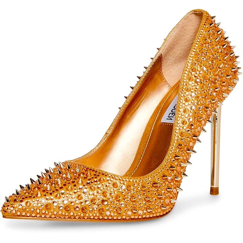 Steve Madden Various Rose Gold Rhinestones Studded Pump
